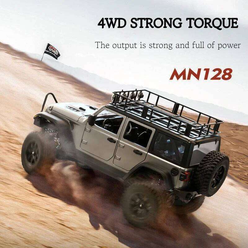 MN128 1/12 New Rc Remote Control Car 2.4g 4wd Full Scale Mnrc Rtr Led Light Rock Crawler Climbing Truck Adult Christmas Kidsgif Y260131