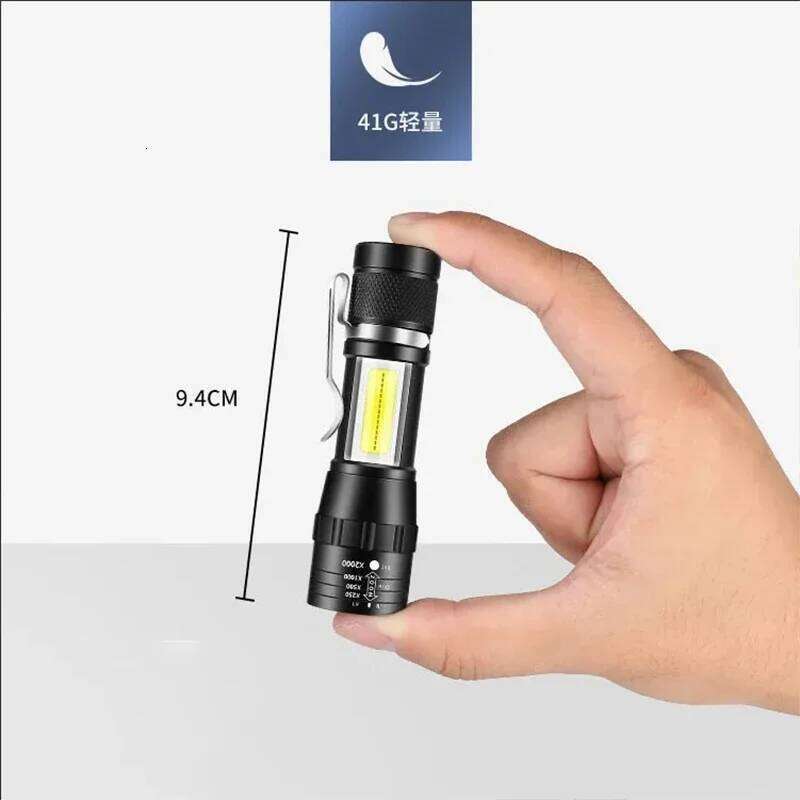 COB Light Rechargeable Portable LED Flashlight Built-in Battery Zoom Flash light 3 Mode Waterproof Emergency Torch H260131
