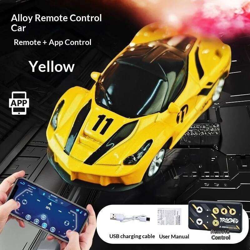 New Arrival 1:64 Scale Mini Alloy Bluetooth Remote Controlled 488 Sports Car M4 Racing High Speed For Boys Gift Cool Toy Y260131