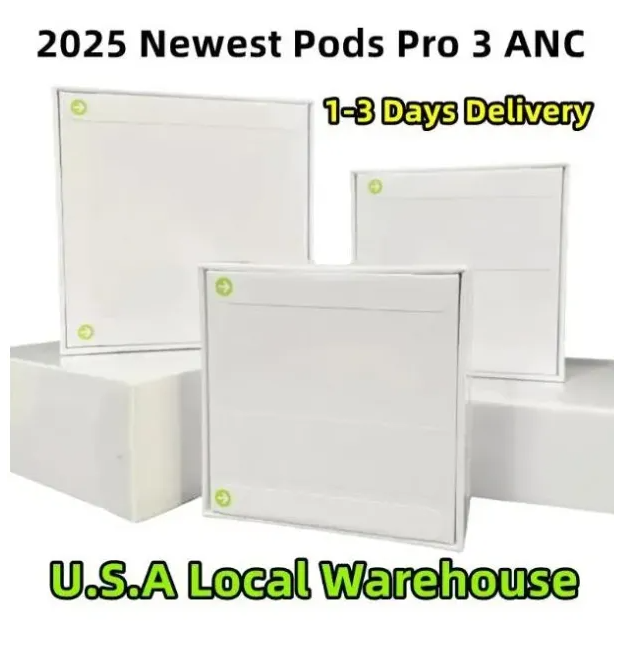 USA Stock For Apple Airpods Pro 3 3nd Airpodspro Airpod 4 Pros Headphone Accessories Solid TPU Silicone Protective Earphone Case Wireless Charging Shockproof