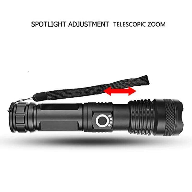 T20 Powerful High Lumens 18650 USB Rechargeable LED Torch Zoomable Light XHP50 Flashlight for Outdoor H260131