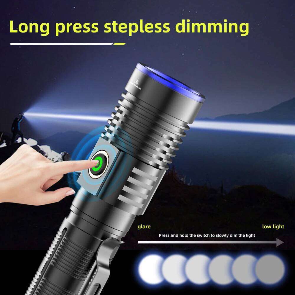 30W Powerful Zoomable LED USB Rechargeable Light Super Long-Shot Flashlight Tactical Lantern Hand Lamp For Camping H260131