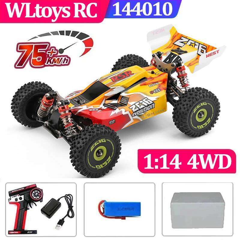 75 WLtoys 124016 124017 60 KM/H 144001 Electric 4wd Battery High Speed Atv Remote Control Drift Rc Cars for Adults Toys Y260131