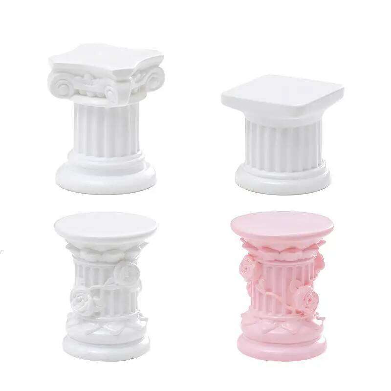 Beautiful Roman Pillar & Greek Column Figurine with Pedestal Candlestick Stand for Indoor and Garden Decor Y260131