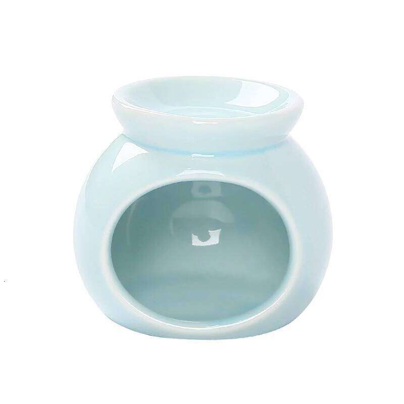 Porcelain Aroma Burner Essential Oil Furance Mini Candle Holder Solid Color Ceramic Crafts Fragrance Item Living Room Home Decor Y260131