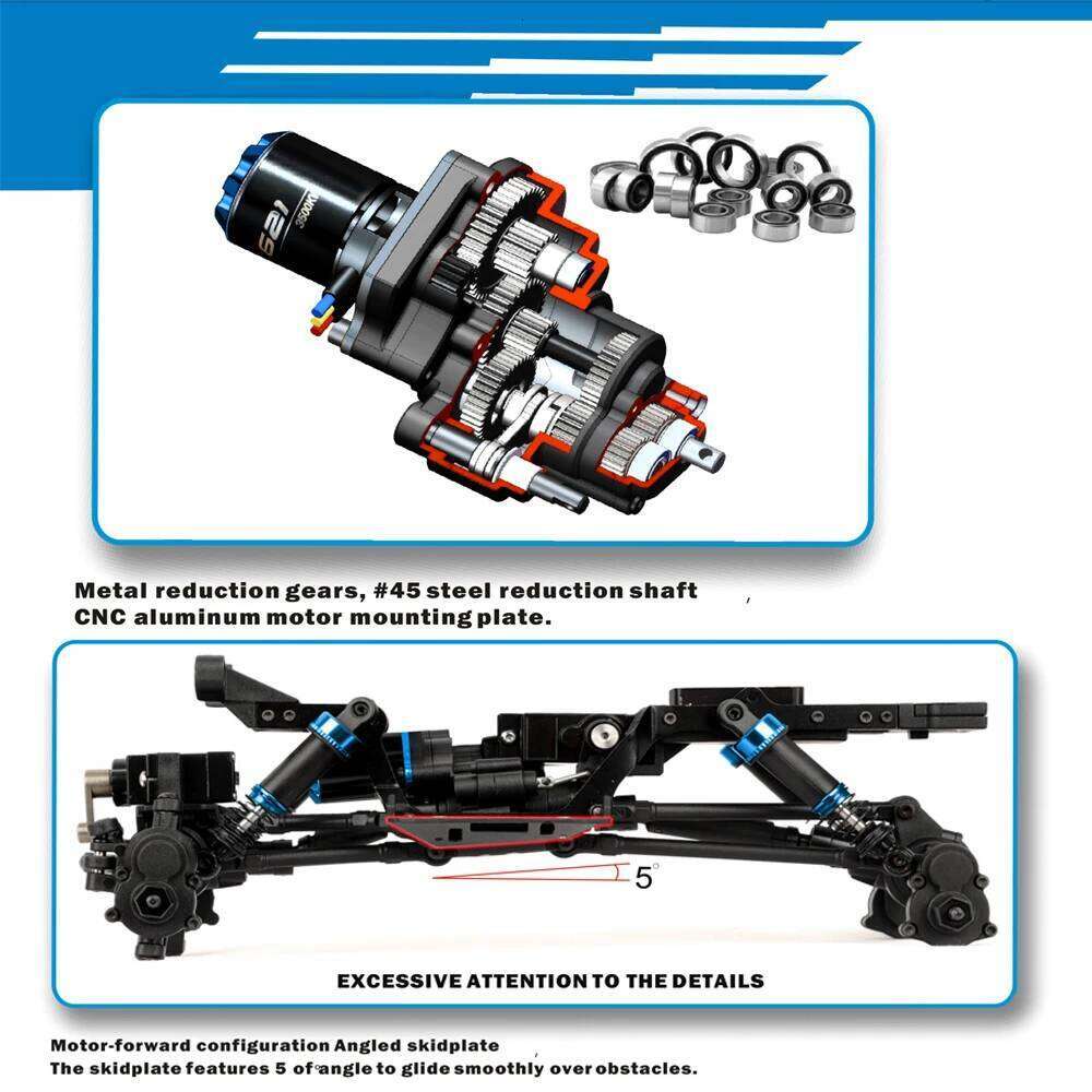 RGT 1/18 Crawler 18800 RIPPER 4WD Brushless RC Rock Crawlers Electric Remote Control Model Car Adult Children Toys Y260131