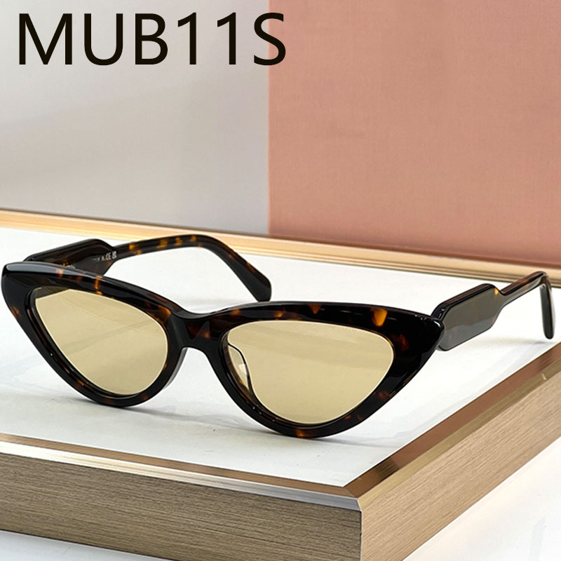 Cat Eye Designer Womens Sunglasses MU B11S Top Quality Acetate Fiber Frame Design Logo Leg Sunglasses Shopping Street Photography Style UVA100%with box