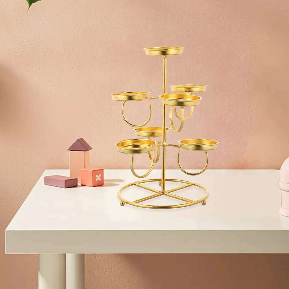 Suoil Candleholder Delicate Decorative Stand Space-Saving Design Romantic Bar Restaurant Decoration Y260131