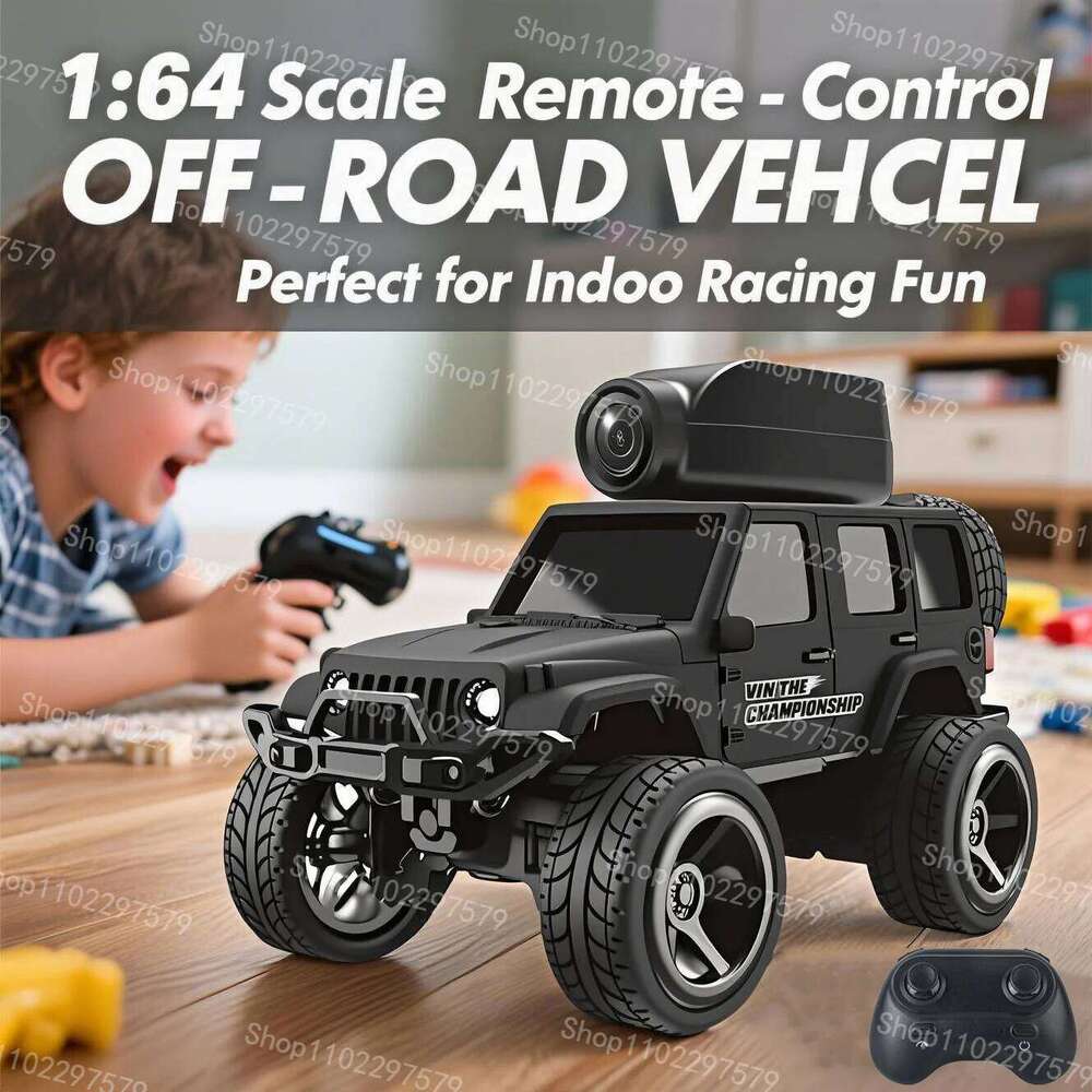 New 1:64 Scale APP-Controlled Die-Cast FPV Video Desktop Racing Car 4WD Crawler Remote-Controlled Off-Road Vehicle Model Toy Y260131