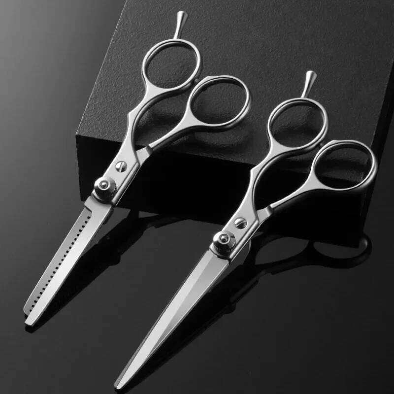 Professional Hairdressing Haircut Scissors 6 Inch 440C Barber Shop Hairdresser's Cutting Thinning Tools High Quality Salon Set C260131