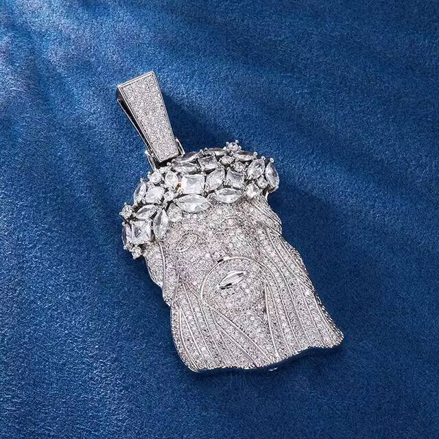 Fine Jewelry Pass Diamond Tester Sterling Silver 925 Iced Out Diamond Pendant VVS Moissanite Hip Hop Fashion Jesus Pendant