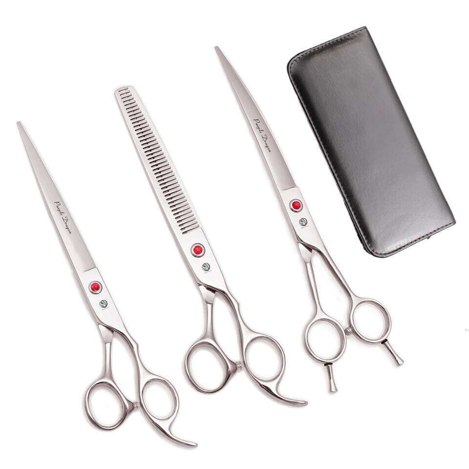 Purple Dragon 8 Inch Dog Grooming Thinning Shears Professional Cat Pet Scissors Hair Cutting High Quality Z3015-b C260131