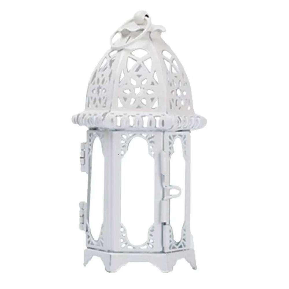 Clear Glass Moroccan Style Lantern Tealight Candle Holder Candlestick for Wedding Party Decor Home Shop Display Y260131