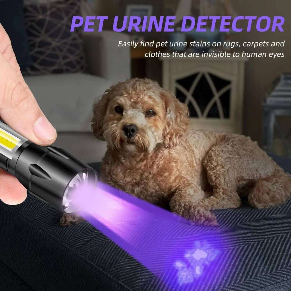 USB Rechargeable Mini UV Flashlight Zoomable Ultraviolet Torch Portable Inspection Light 365nm Pet Detector Violet Flashlights H260131
