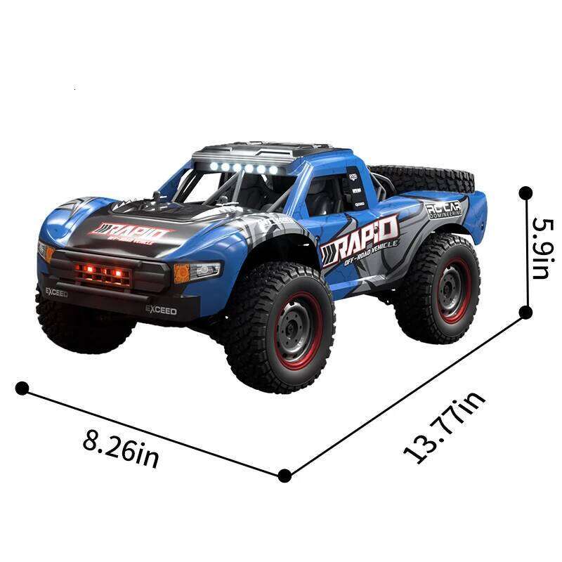 JJRC 1:14 Scale 4x4 RC Off-Road Monster Truck - Full Proportional Throttle/Steering & Metal Chassis W/ 3-Mode LED Lights Y260131