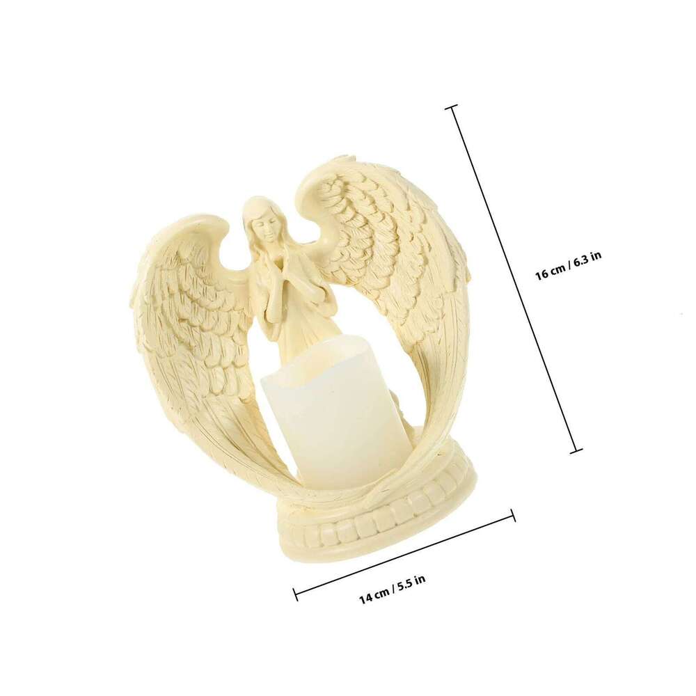 1pc Electronic Candlestick Shape Premium Resin Table Decoration Wedding Party Home Office Mall Decor Angel With Y260131