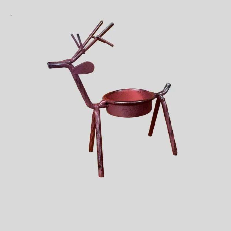1PC Art Craft Deer Candle Holder Iron Metal Stand for Home Table Desk Birthday Party Atmosphere Decoration Y260131