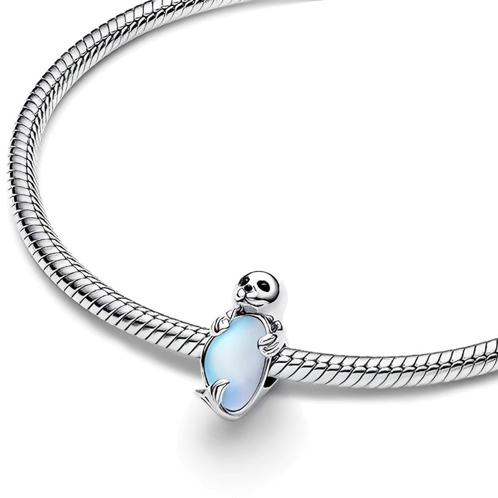 FewDook Splittable Butterfly Horse Elephant Sea Turtle Seal Charm Fit Pan Bracelets and Necklaces Fashion DIY Animal Series Jewelry Gifts Hot Sale