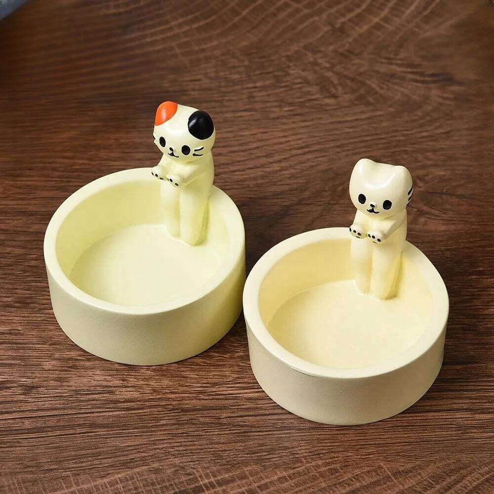 Kitten Cute Cat Creative Aromatherapy Candle Holder Durable High Tempe Cartoon Candlestick Decoration Y260131