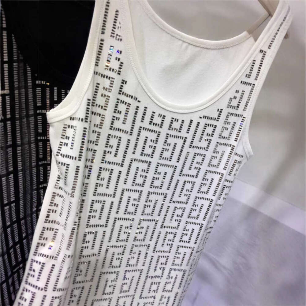 Summer slimming clearance special sale plus size women's clothing heavy rhinestone high elasticity vest