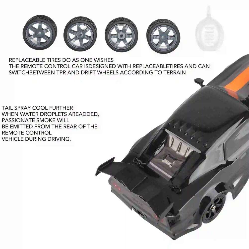 Racing 2.4Ghz 16A04 1/16 Drift Simulated 4 Wheel Drive with LED Light RC Car for Over 6 Entertainment Y260131