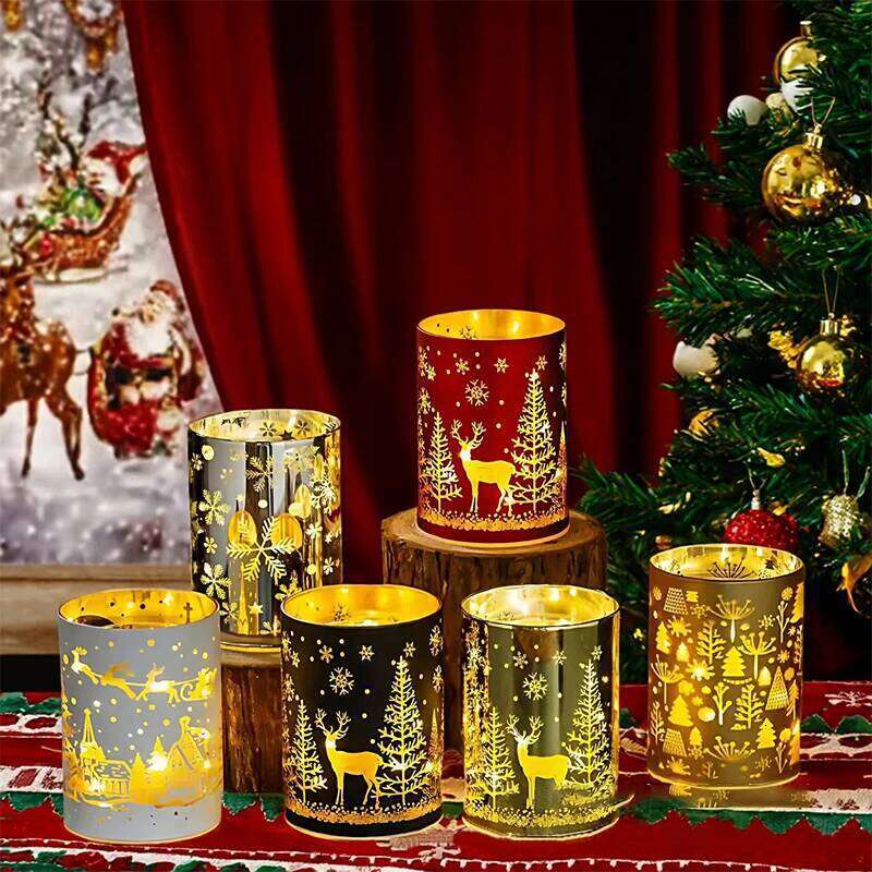 Christmas Series New Year Decorative Candlestick Cups Custom Home Fragrance Birthday Gifts Y260131