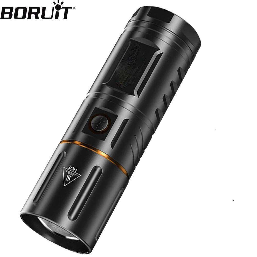BORUiT Ultra Bright 3000LM LED 26650 Zoom Torch 5000mAH USB Rechargeable Handheld Flashlight Camping Fishing Lantern H260131