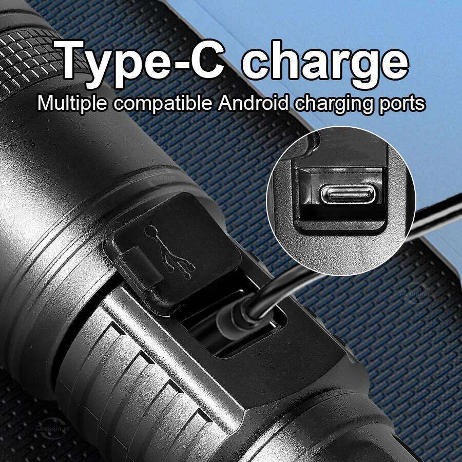 Super XHP120 Powerful Led High Power Zoom Long Range Torch Light Rechargeable Flashlight TYPE-C Camping Lamp H260131
