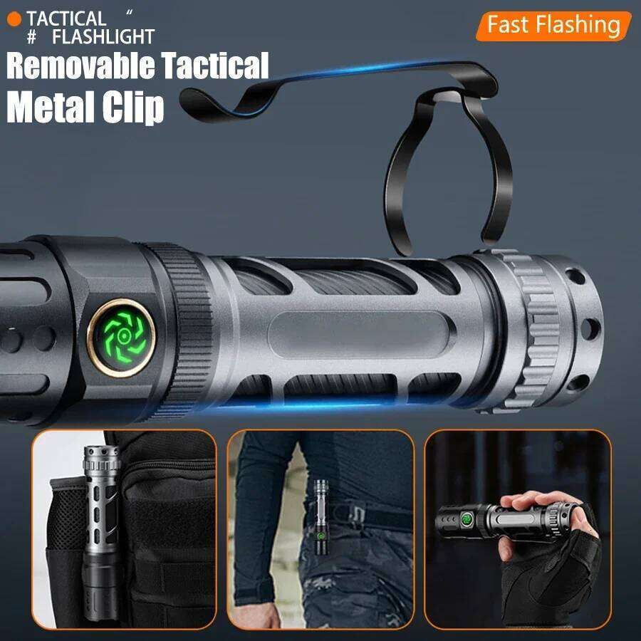 High Power P80 Flashlights Tactical Aluminum alloy Strong Flashlight Outdoor Waterproof Hand Lamp Fishing Torch Camping Lantern H260131