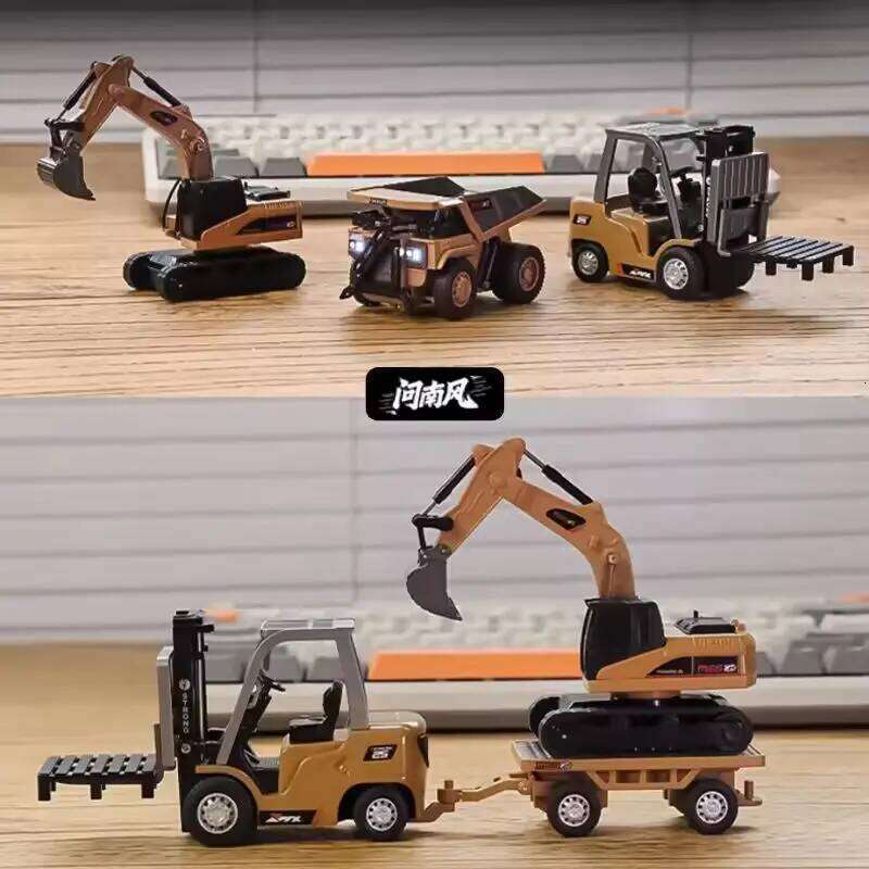 1:64 Scale Remote Control Mini Excavator Tipper Truck - Full-Scale Model Engineering Vehicle Toy For Kids And Collectors Y260131