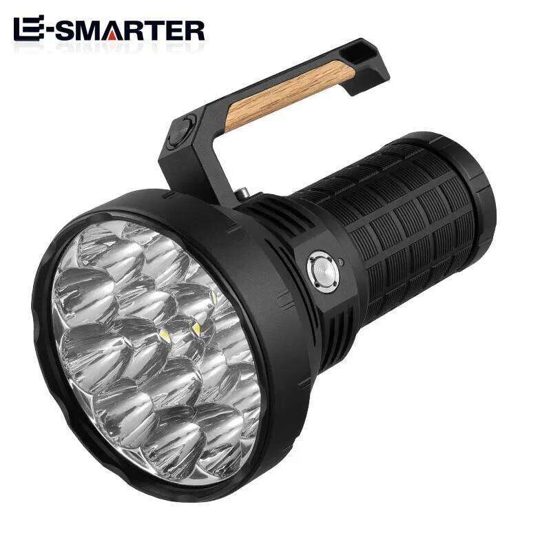 16xP50 Wick Ultra Strong Handheld Light Flashlight - Intelligent Fan Forced Heat Dissipation-4x18650 Power Supply H260131