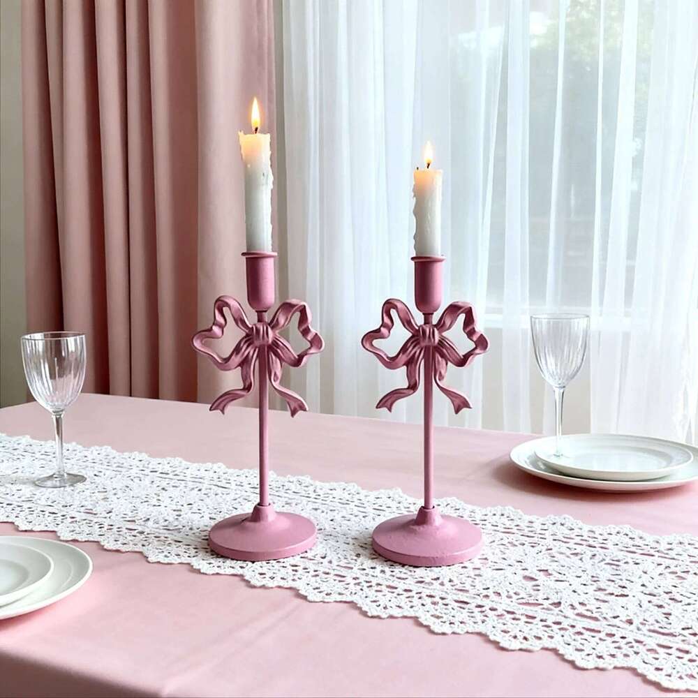 New French Retro Romantic Candle Holder Suitable For Window Display Dining Table Decoration Photography Props Sturdy And Durable Y260131