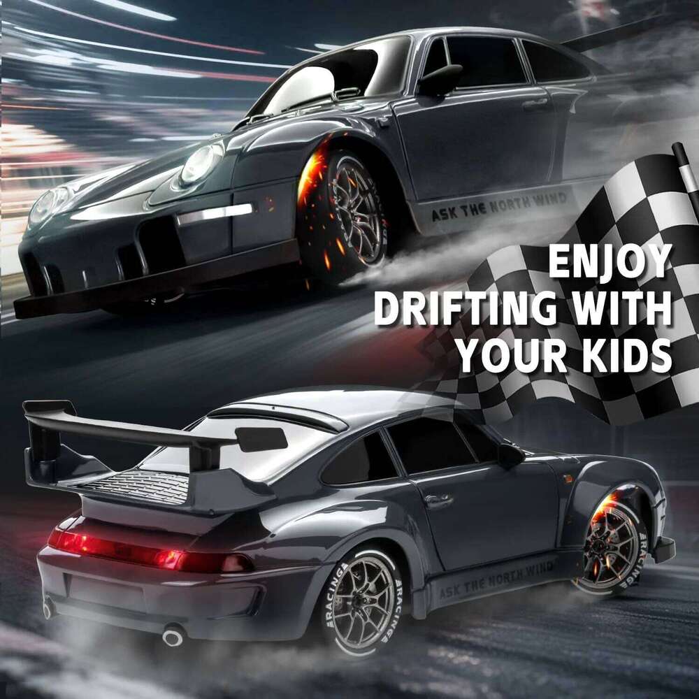 New Drift 1:24 Full Proportional Remote Control 20KM/H 4WD High Speed RC Car LED Lights Extra Tires Vehicle Toy Adult Y260131