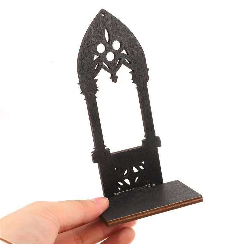 1 Pair Vintage Architecture Candlestick Wooden Holder Wall Lamp Stands Centerpiece Tea Light Home Y260131