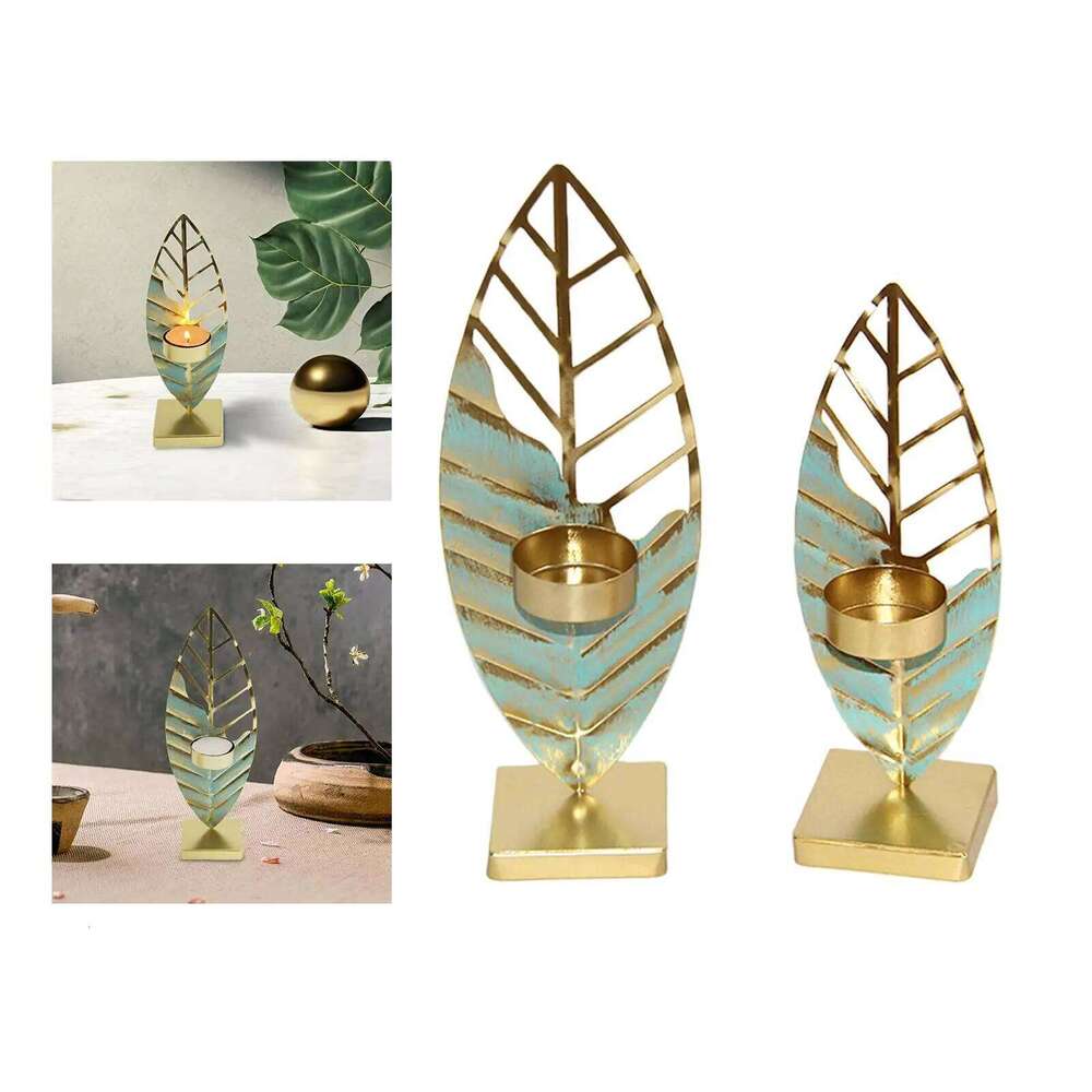 Tealight Leaf Candle Holder Candleholder Centerpiece for Living Room Table Decorations Bedroom Wedding Decor Y260131