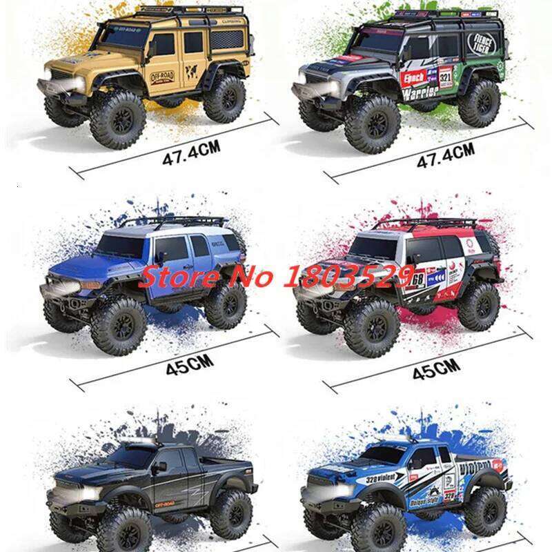 2.4G 1:10 4WD Professional 47CM Large RC rc Beast Rock Crawler Climbing Truck Headlight High Speed Remote Control Car Gift Y260131