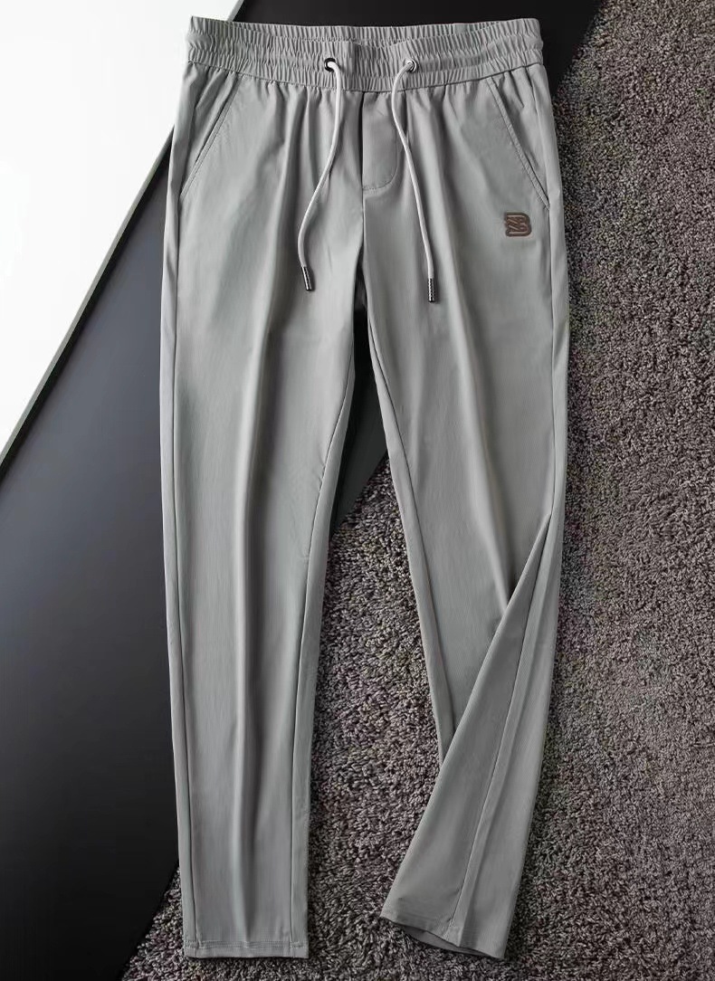 Summer 2026 Thin Ice Silk Men's Sports Pants New Style High End Fashion Trend Straight Leg Versatile Casual Trousers Free Shipping