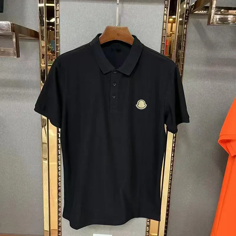 Men's T-shirt designer polo shirt, black and white short sleeved high-end high-quality men's embroidered letter shirt, all cotton top S-6XL