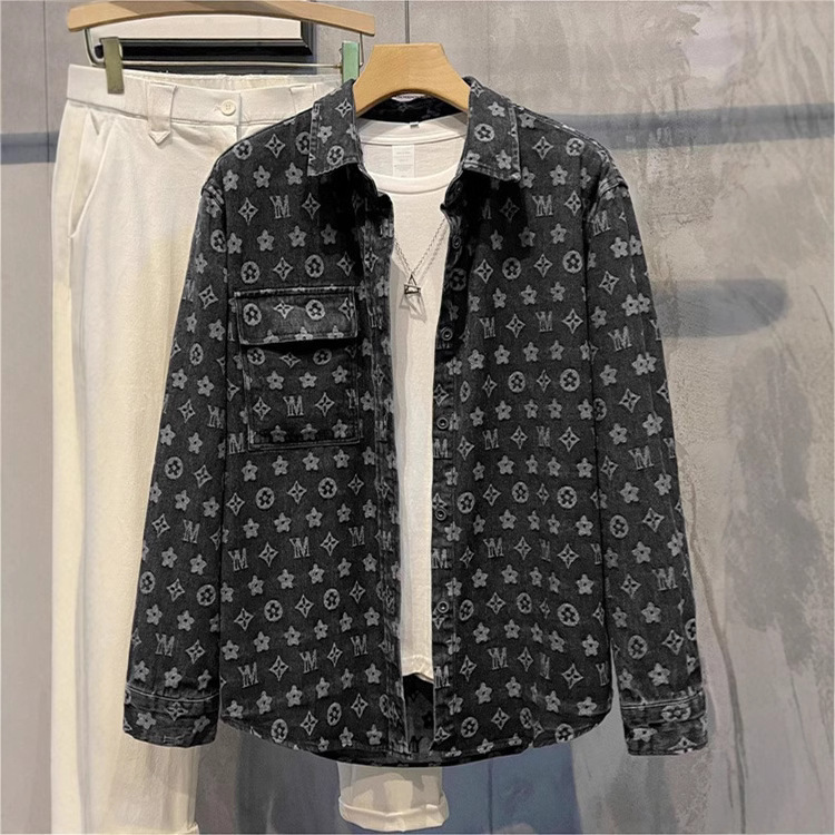 Premium Men's Workwear Shirt, 2026 Casual Long Sleeve Button-Up, Sophisticated Collar Design for Spring & Fall