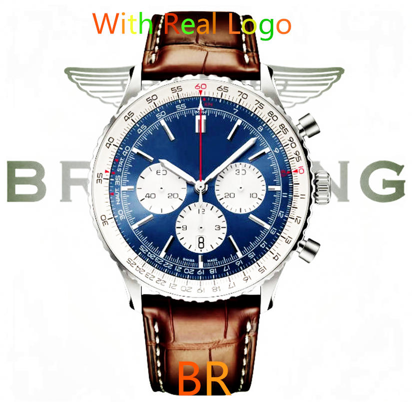 Famous 1884 Breitingities Watch Navi time Designer Elegant Mens Timepiece Watch Man Battery Chronograph Leather Rubber Steel Bands Movement Quartz Watch Gifts