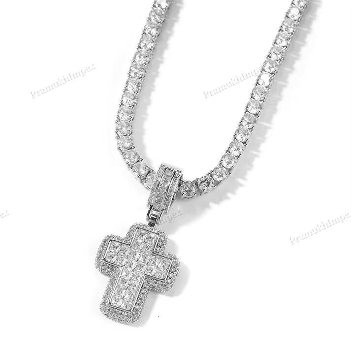 Custom Handmade Moissanite Cross Pendant Iced Out S925 Silver Men Hip Hop Pendant Ascher Cross Design Pendant at Wholesale Price