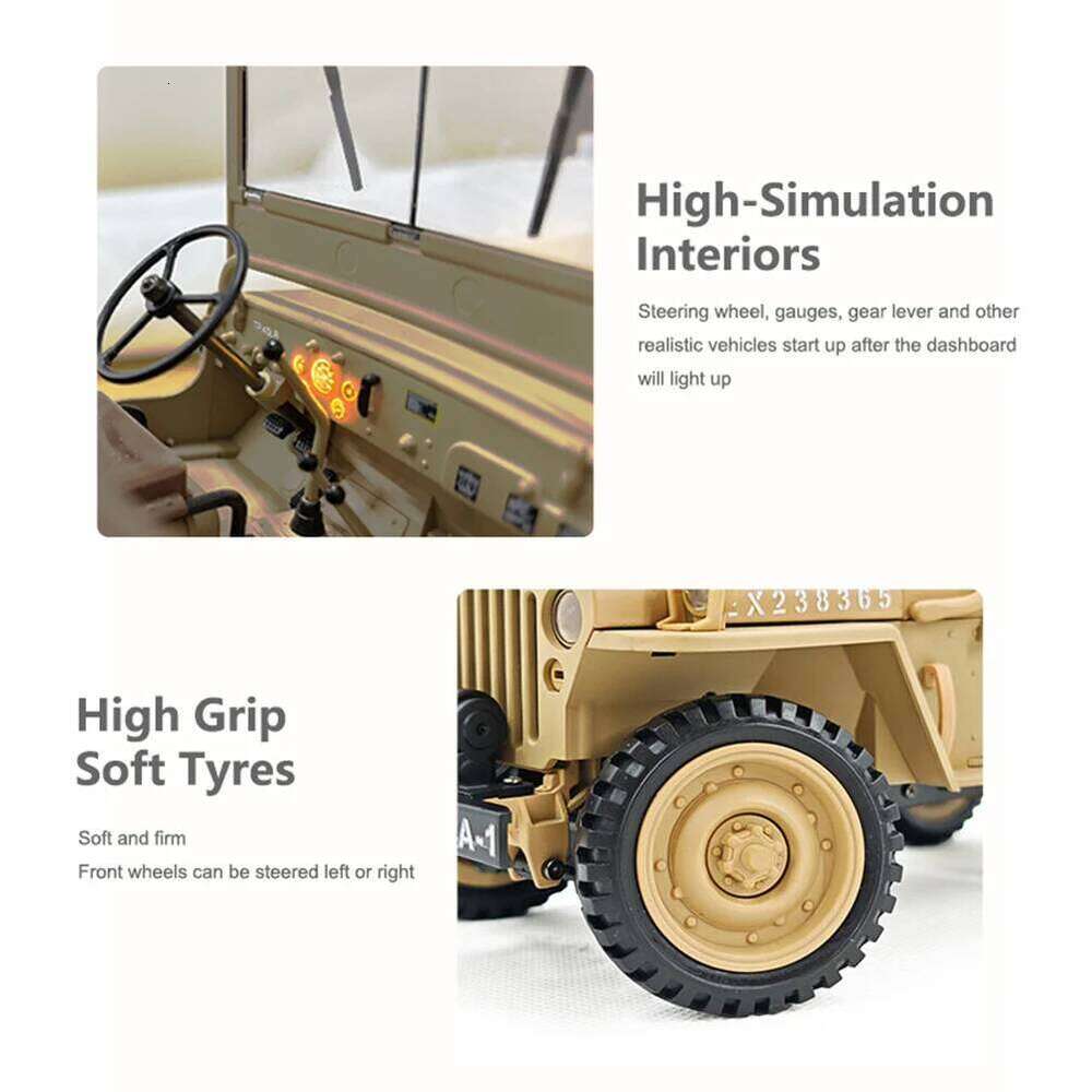 1/14 HG4-58 4WD Climbing Remote Control Model Electric Car Simulation Military Truck Adult Children's Toy Y260131