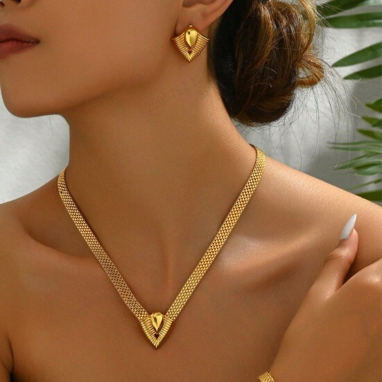 Y2K Design High-End Light Luxury Jewelry Set Exquisite Jewelry New Fashion Trend Chain Necklace Bracelet Earrings Niche Party - view 6