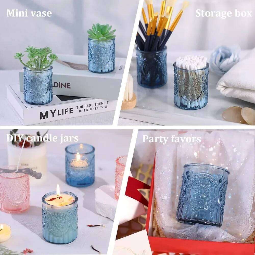 Simple Creative Votive Glass Candle Holders Flameless Tea Light Candlestick for Centerpieces Wedding Table Decor,Party Supplies Y260131