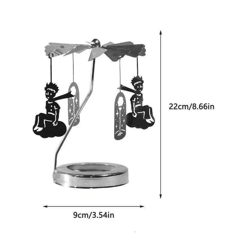 Spinning Candle Holder Thermal Rotating Candlestick Restaurant Wedding Christmas Valentine's Day Thanksgiving Table Decoration Y260131