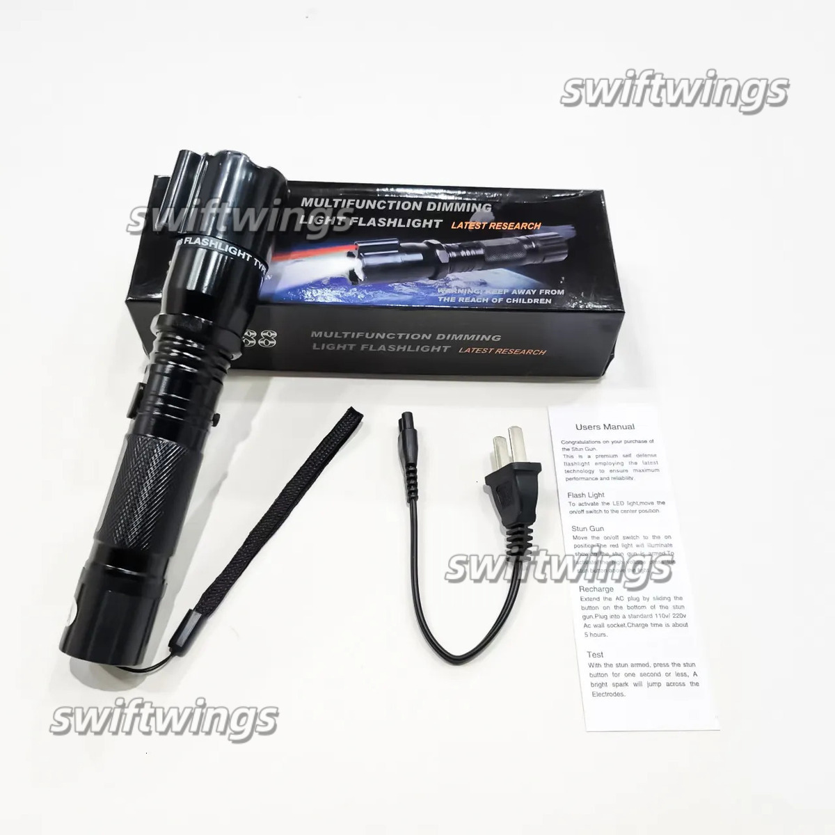 New explosion-proof outdoor lighting multi-function flashlight keychain straight charge 288A fashion-L1886