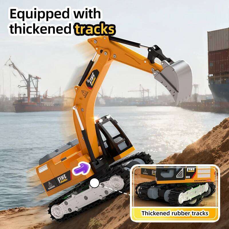 Mini 1:64 excavator, metal shell, lift, sound and light, adjustable construction vehicle model, desktop toy children's gifts Y260131