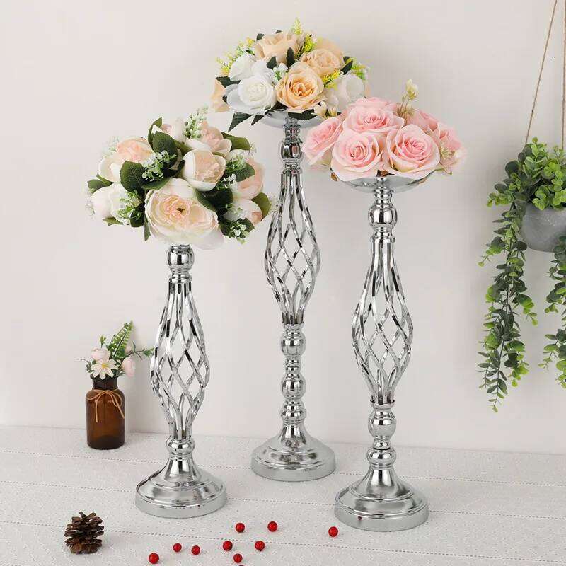 Wedding Table Home Iron Vase Luxury Living Room Decoration Road Guide Candle Holder Candlestick Candlelight Dinner Y260131