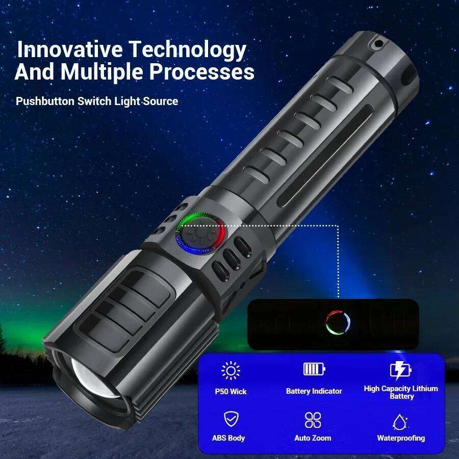 2000LM P50 Flashlight Super Bright USB Rechargeable Tactical Zoom Waterproof LED Torch Lamp Outdoor Camping Fishing Lantern H260131