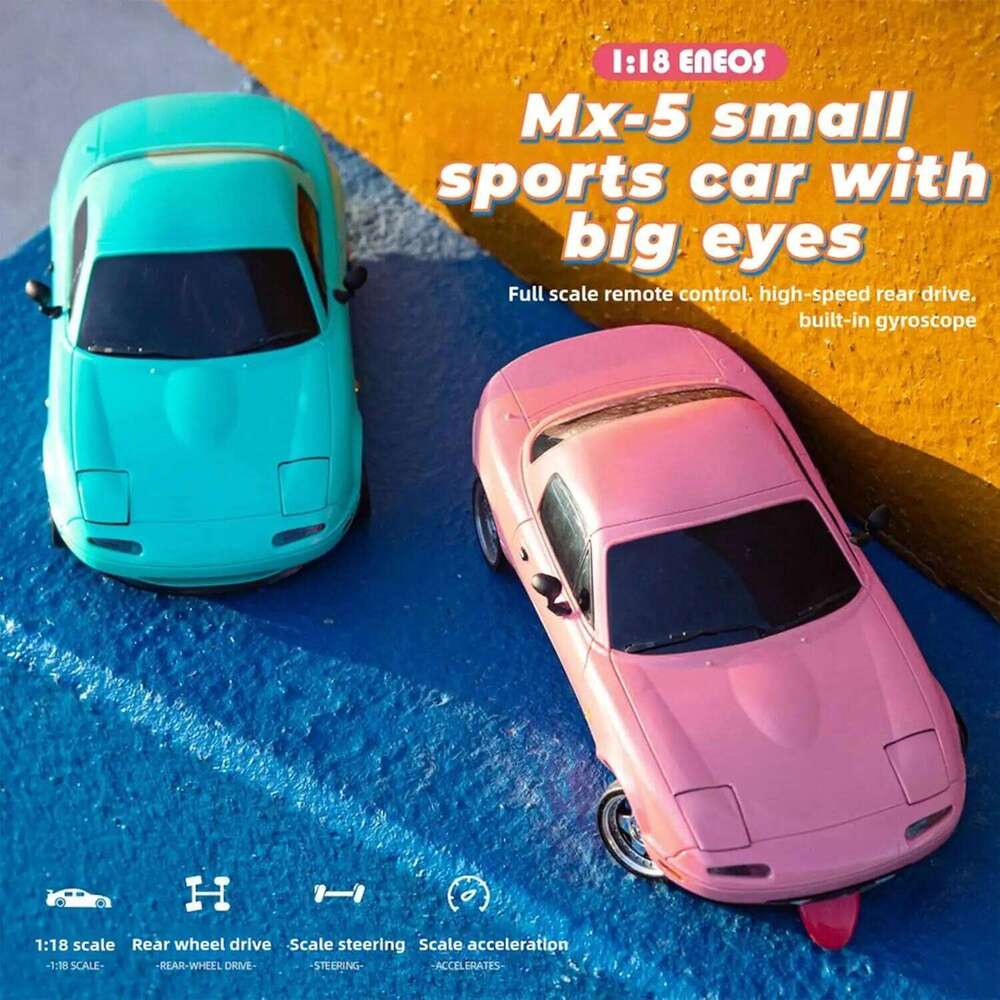 LDRC 1/18 Drift Car LD1804 Mazda MX5 2.4GHz with ESP Gyro LED Lights Full Scale RC Racing Cars For Kids Toy Gift Y260131